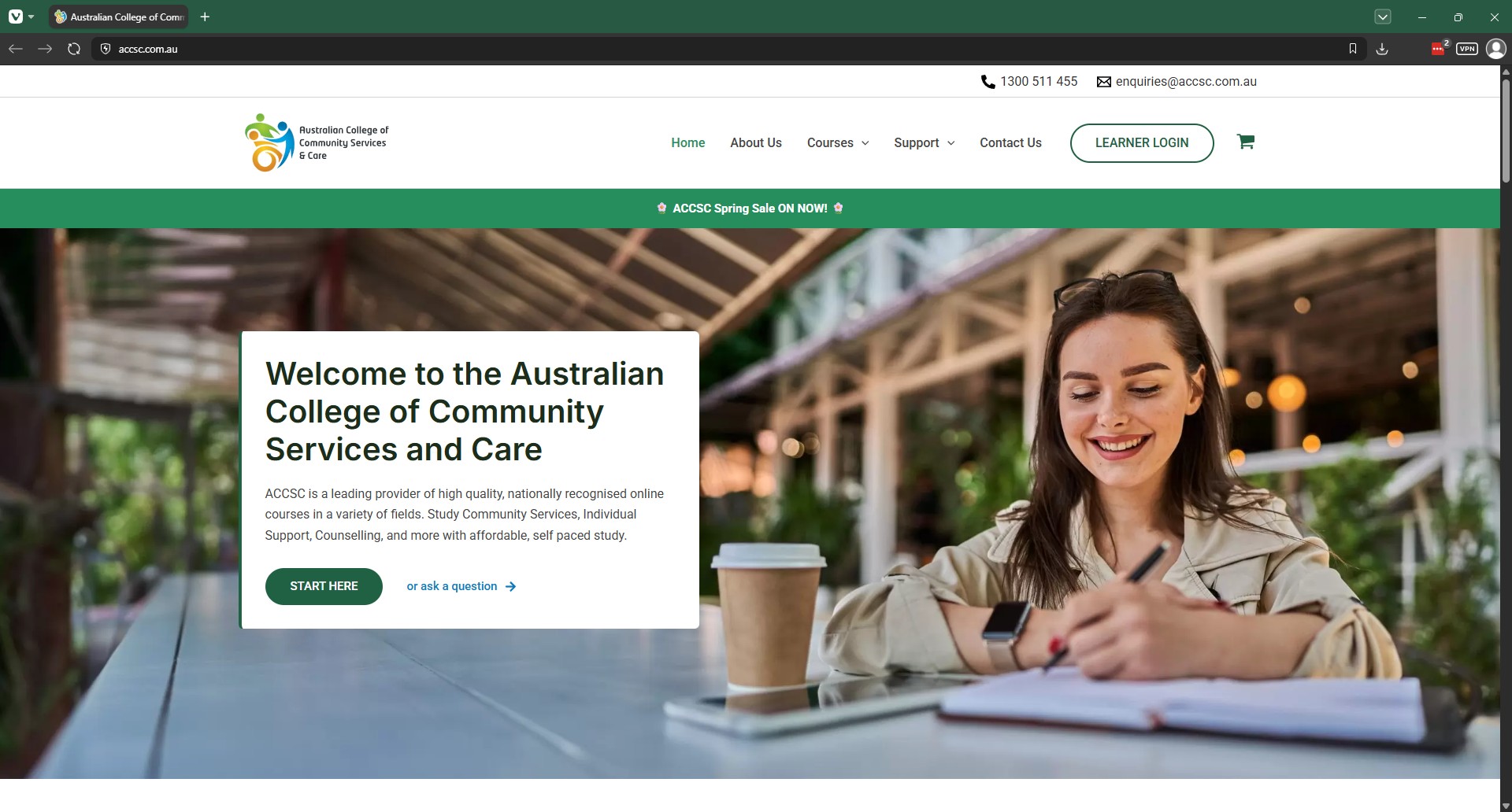 ACCSC.com.au homepage
